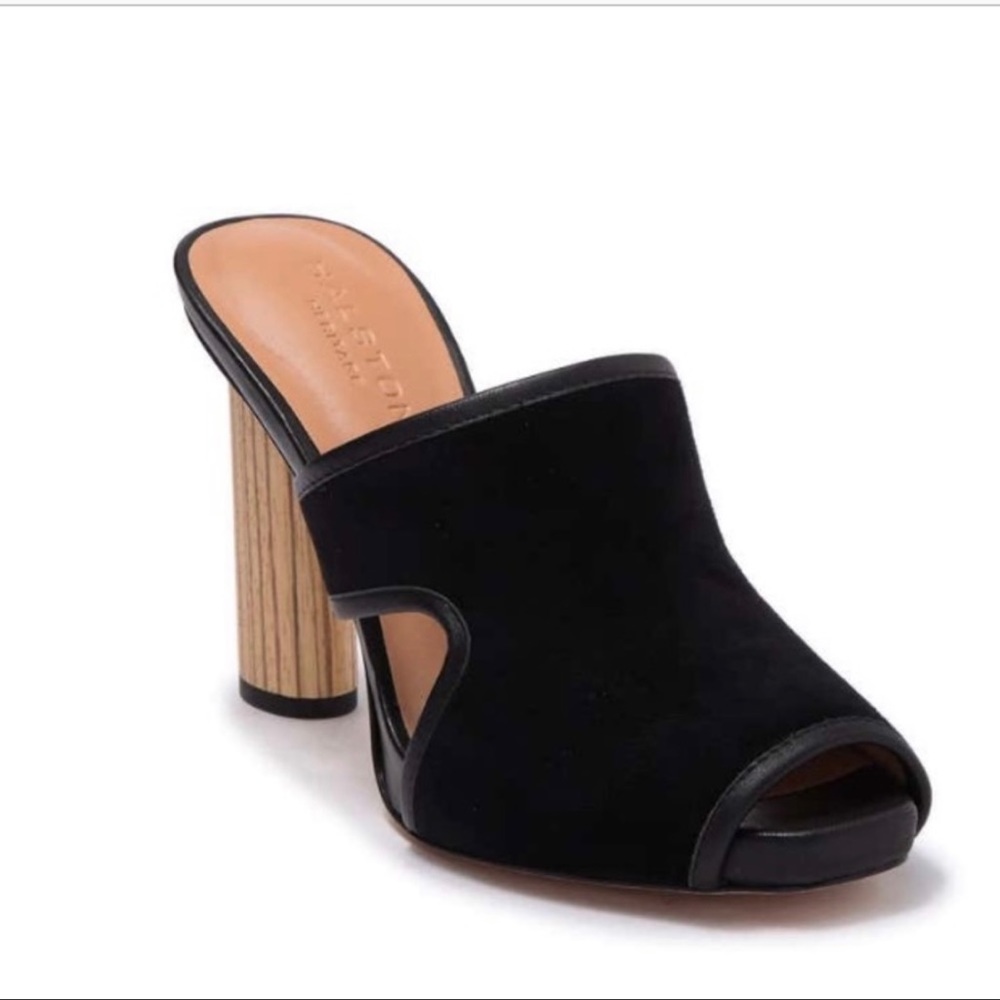 NEW Halston Heritage Suede Mules